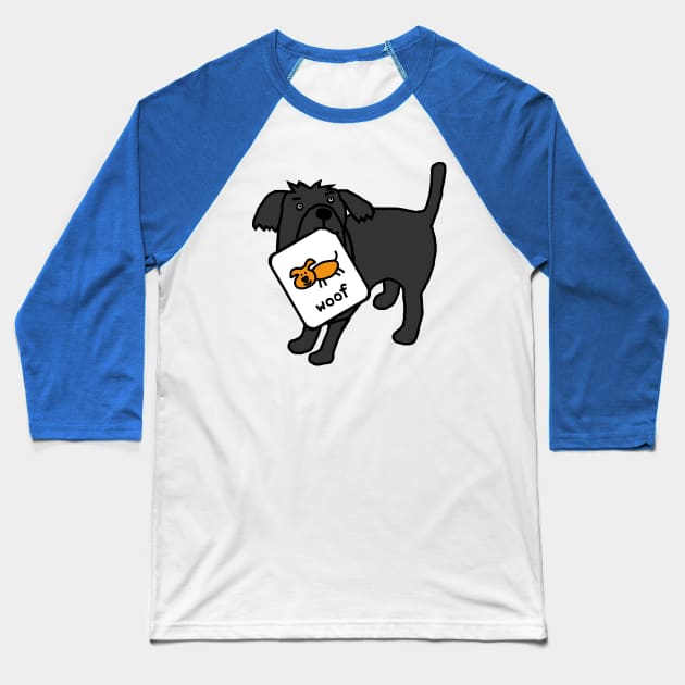 Cute Dog Self Portrait Baseball T-Shirt by ellenhenryart